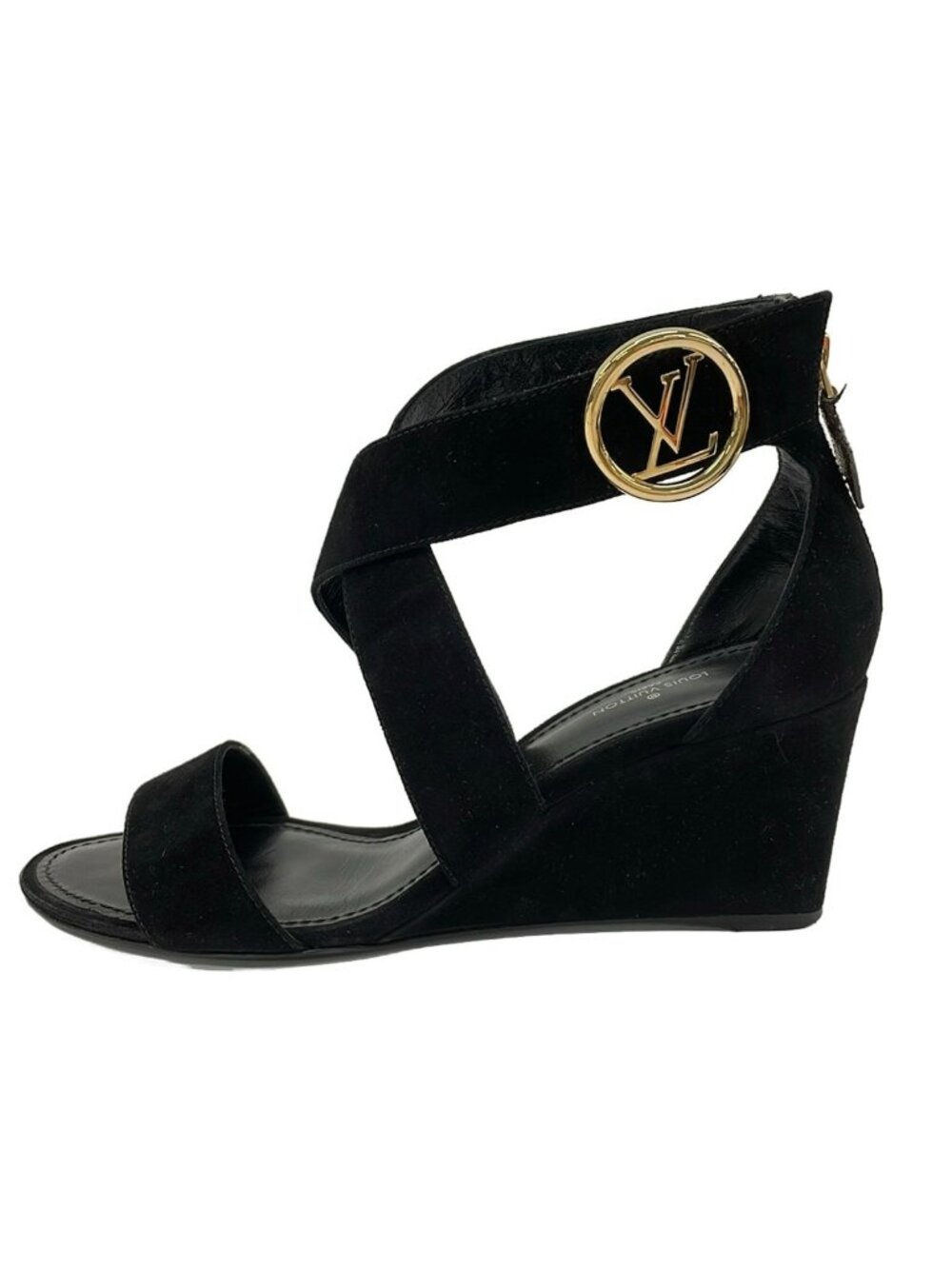 Louis Vuitton Sandals Horizon Wedge 7.5 Black